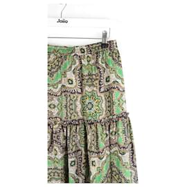 La Prestic Ouiston-Silk skirt-Green