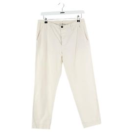 Forte Forte Weiße Baumwollgerade Hose Weiß