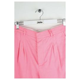 Margaux Lonnberg-Straight cotton pants-Pink