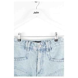 Isabel Marant-Cotton mini shorts-Blue