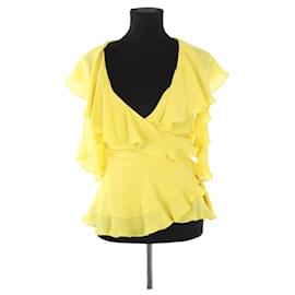 Elie Saab Yellow silk top Yellow