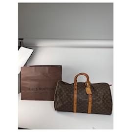 Louis Vuitton-LOUIS VUITTON Travel bags T.  Leather-Brown