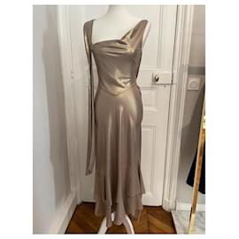 John Galliano-Liquid Light Dress-Golden
