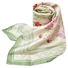 Hermès-Hermes Green Silk Scarf-Green