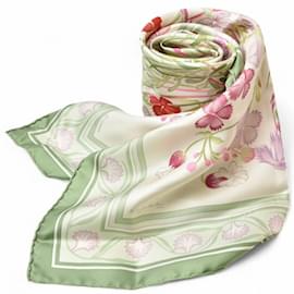 Hermès-Hermes Green Silk Scarf-Green