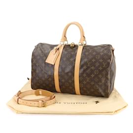 Louis Vuitton-Sac Boston Keepall Bandolière 45 Monogram Louis Vuitton-Monogramme