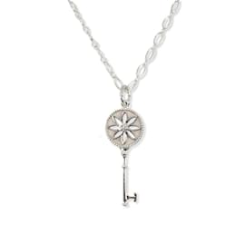 Tiffany & Co-Tiffany 925 Daisy Key Diamond Pendant Necklace-Other