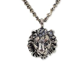 Gucci-GUCCI Lion Head Pendant Necklace-Other