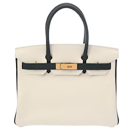 Hermès-Sac à main Hermès Birkin 30-Blanc