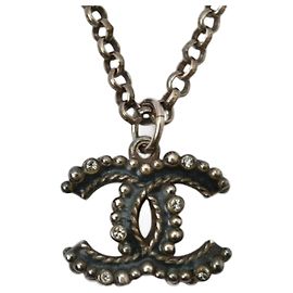 Collier Pendentif Argent Chanel Argenté