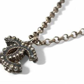 Chanel-Chanel Silver Pendant Necklace-Silvery