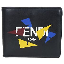 Billetera bi-fold Fendi Negro
