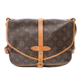 Louis Vuitton-Sac à épaule Saumur 30 Monogram Louis Vuitton-Marron