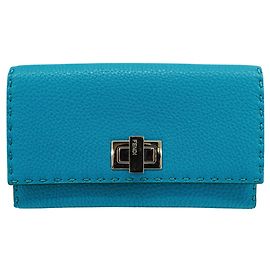 Cartera Larga Peekaboo Fendi Turquesa