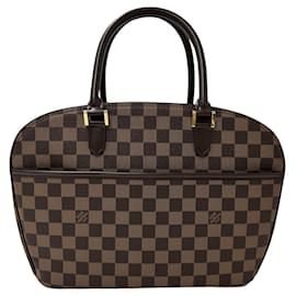 Louis Vuitton-Sac à main en toile Damier Louis Vuitton-Damier ebène