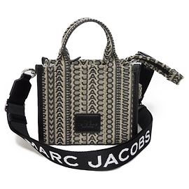 Borsa tote mini in jacquard con monogramma Marc Jacobs Beige