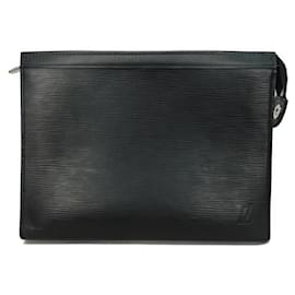 Louis Vuitton-Pochette en cuir Epi Louis Vuitton-Noir