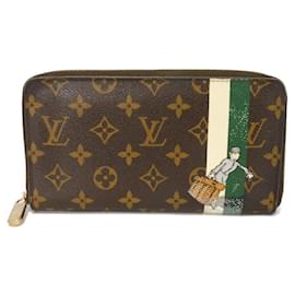 Louis Vuitton-Portefeuille long Zippy Organizer Louis Vuitton-Marron,Vert clair