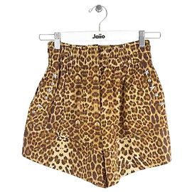 Laurence Bras Pantalones cortos mini de algodón marrón Castaño