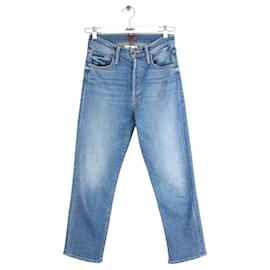 Mother-Cotton slim jeans-Blue