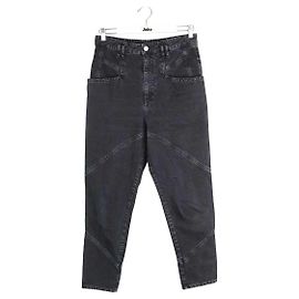 Isabel Marant Jeans rectos de algodón negro Negro