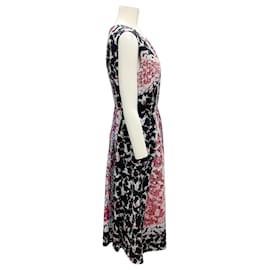 Peter Pilotto-Peter Pilotto Black Multi Printed Sleeveless Silk Midi Dress-Multiple colors