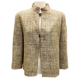 Giacca in tweed verde / marrone Luciano Barbera Verde