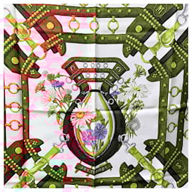 Hermès-Hermes Paris Vintage Brown Silk Scarf Aux Champs 1970 Cathy Latham-Brown