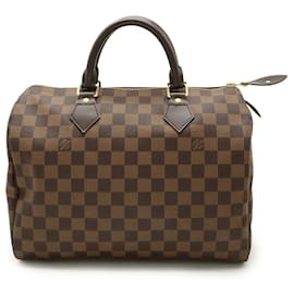 Louis Vuitton-Sac à main Louis Vuitton Speedy 30 Damier-Marron