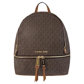 Michael Kors-Michael Kors MK Signature PVC Backpack-Brown