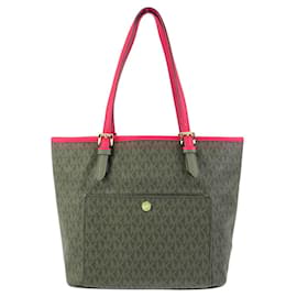 Michael Kors-Michael Kors Classic PVC Leather Tote Bag-Brown