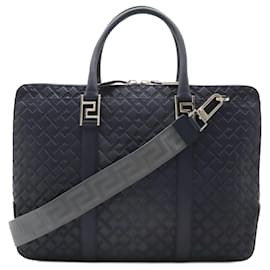 Versace-Pasta de couro 2 em 1 Versace-Azul