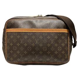 Louis Vuitton-Sac à épaule Reporter GM Monogram Louis Vuitton-Marron