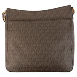 Michael Kors-Michael Kors PVC/Leather Shoulder Bag-Brown