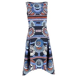 Peter Pilotto Printed Midi Flared Dress in Multicolor Polyester Multiple colors