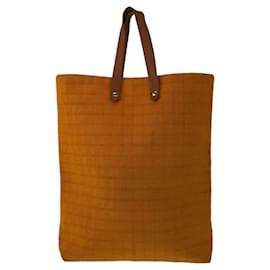 Hermès-Sac fourre-tout en cuir GM Canvas Hermes Amedaba Diago-Orange