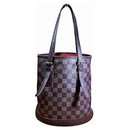 Louis Vuitton-Sac à épaule Marais Damier Louis Vuitton-Marron
