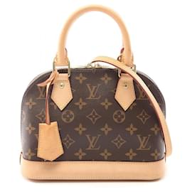 Louis Vuitton-Louis Vuitton Alma BB Monogram Handbag-Metallic,Bronze