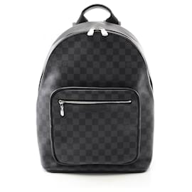Louis Vuitton-Sac à dos Louis Vuitton Josh Damier Graphite en toile enduite-Noir