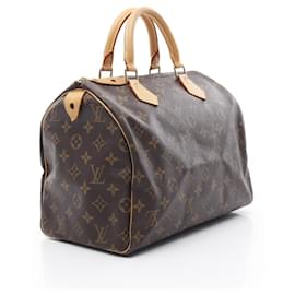 Louis Vuitton-Louis Vuitton Speedy 30 Monogram Handbag-Metallic,Bronze