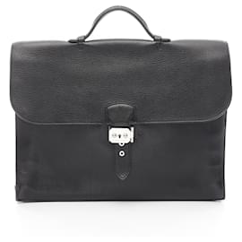 Hermès-Hermes Sac a Depeches Togo Business Bag-Black