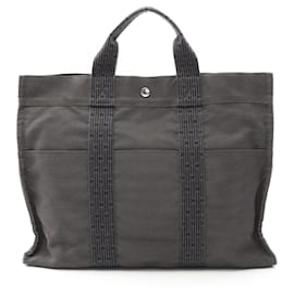 Hermès-Hermes Herline MM Nylon Tote Bag-Grey