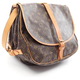 Louis Vuitton-Sac à épaule Saumur 35 Monogram Louis Vuitton-Métallisé,Bronze