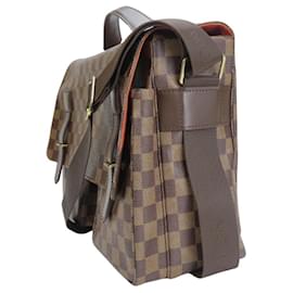 Louis Vuitton-Sac à épaule 2 en 1 Damier Ébène Broadway de Louis Vuitton-Marron