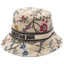 Christian Dior Chapéu de nylon e algodão D-Bobby da Dior Marrom Bege