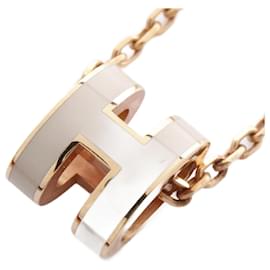 Hermès-Hermes MINI POP H Necklace-Golden,Metallic
