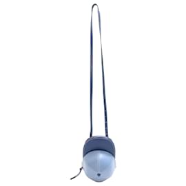 JW Anderson-JW Anderson Cap Midi Crossbody Bag in Blue Leather-Blue