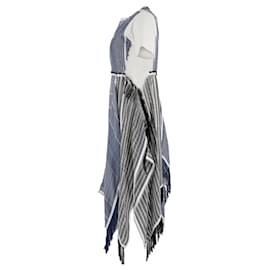 JW Anderson-J.W. Anderson Short Sleeve Striped Handkerchief Dress in Multicolor Cotton-Multiple colors