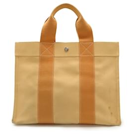 Hermès-Sac à main en toile Coquillage PM d'Hermès-Orange