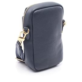 Louis Vuitton-Sac à bandoulière Louis Vuitton Double Phone Pouch Monogram Denim-Bleu